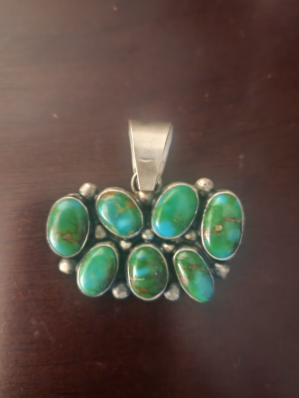 Sonoran Mountain Turquoise Cluster Pendant By Sharon Francisco